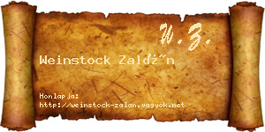 Weinstock Zalán névjegykártya